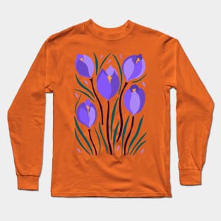 Crocus Flower Long Sleeve T-Shirt